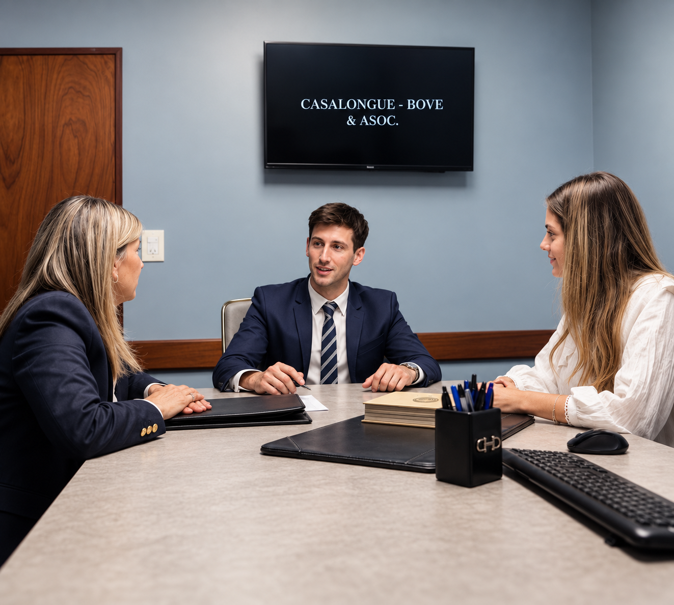 Equipo de Casalongue - Bove & Asoc. en una reunión de trabajo